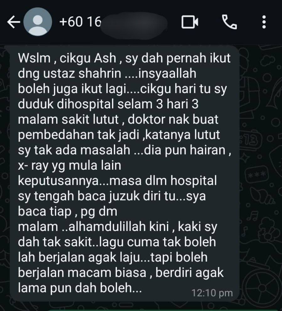 Testimoni Juzuk Diri 1