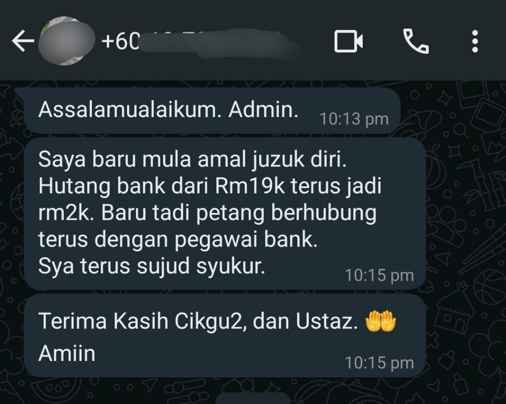 Testimoni Juzuk Diri 2