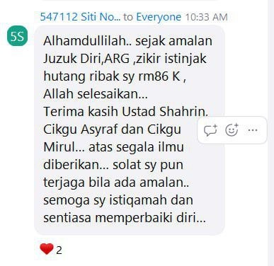 Testimoni Juzuk Diri 5