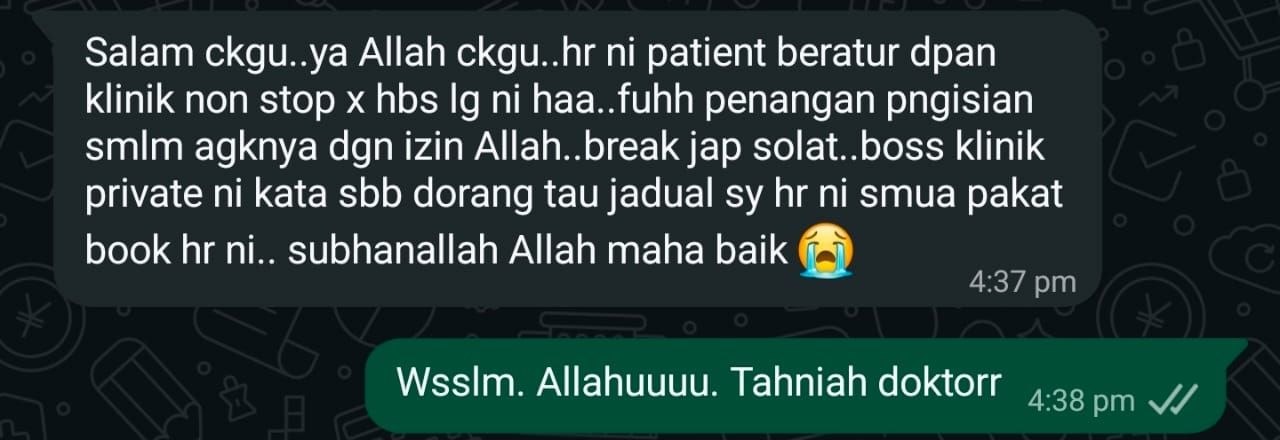 Testimoni pengisian video terapi