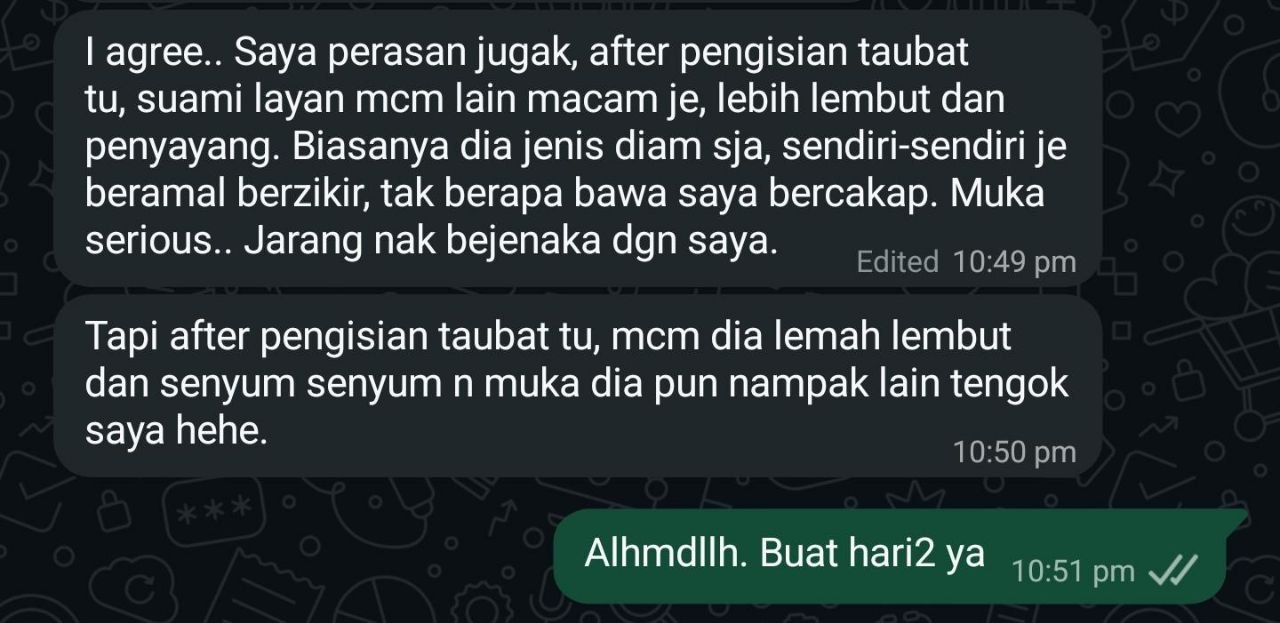 Testimoni Pengisian Taubat